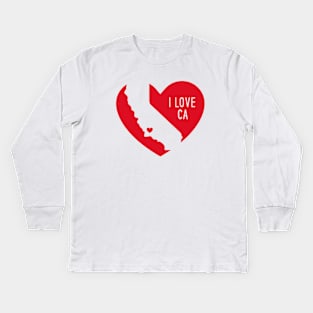 I Love California Kids Long Sleeve T-Shirt